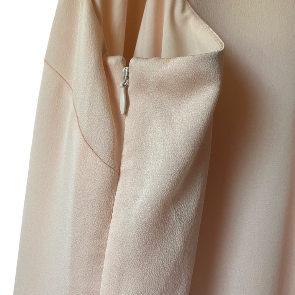 Banana Republic Sleeveless Peach Racerback Dress Ruffle Hem‎ Party Fairy Size 10 - Picture 7 of 10